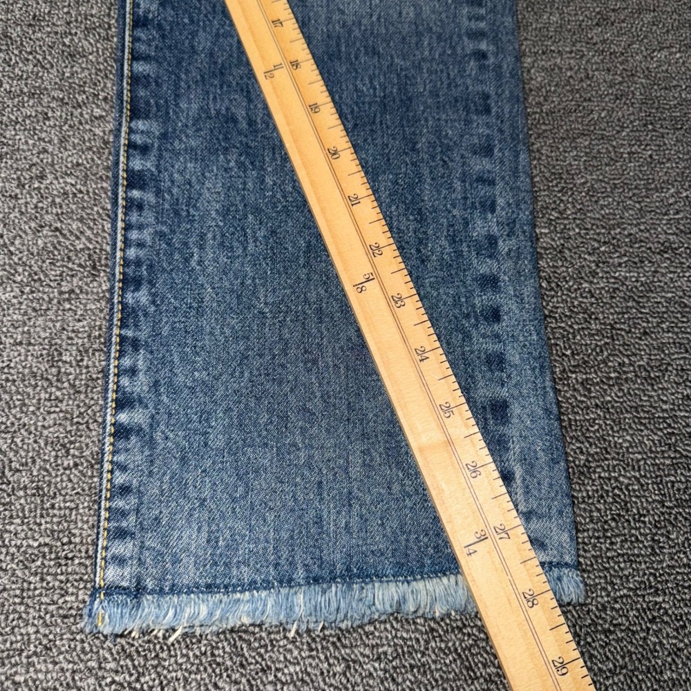 Universal Thread Womens High-Rise Straight Jeans Blue 10/30R Raw Hem 100% Cotton - Picture 10 of 10